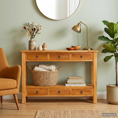115cm Solid Wood Console Table