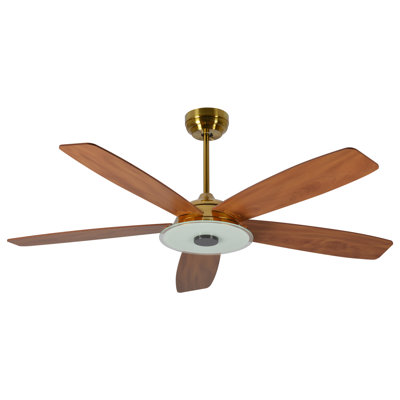56"  5 - Blade LED Smart Standard Ceiling Fan with Remote Control and Light Kit