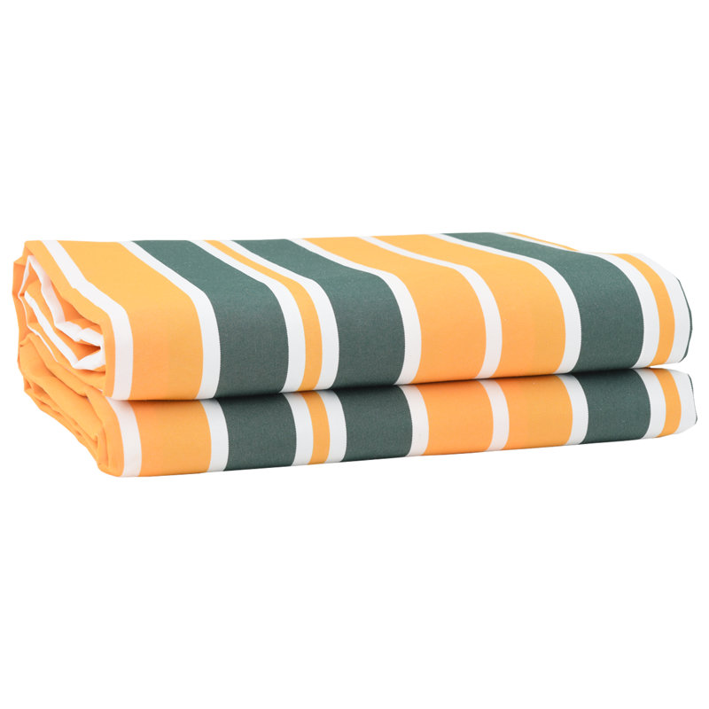 House Of Hampton Retractable Patio Awning, Green/Yellow Striped, 1000 cm W x 160 cm D