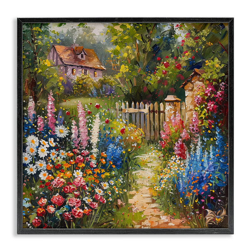 Art de giclée en fleurs au printemps par LSR Design Studio, Giclée encadrée noir minuit, H 12 po x l 12 po