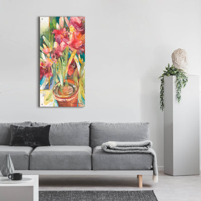 «Architectural Amaryllis» par Annelein Beukenkamp, art mural en verre acrylique