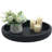 Oval Wooden Decorative Tray, Modern Farmhouse Serving Tray For Table Centerpiece, Storage, And Display