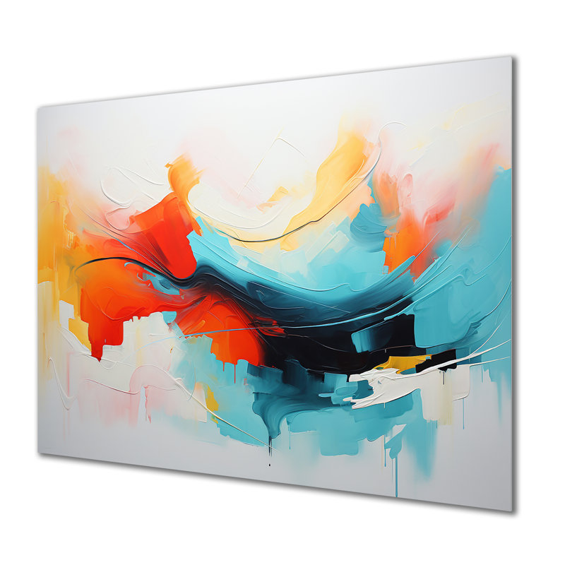 «Colorful Abstract Expression IV», art mural abstrait en métal MT134530, H 24 po x l 32 po x P 1 po