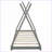 Twin Size Pine Wood &amp; MDF Gray Platform Bed with Stable Triangle Structure-1031632882-1031632892