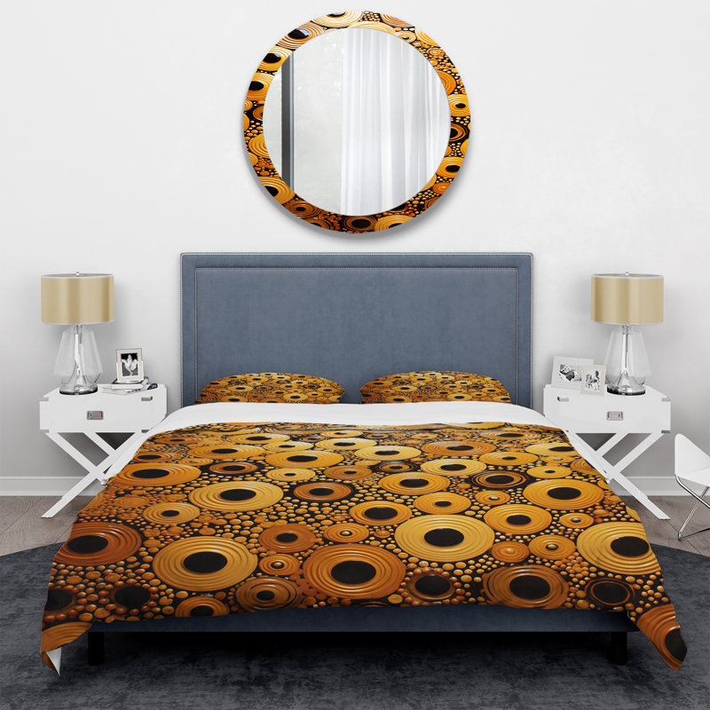 Ensemble de housse de couette Midnight Marigold Siral II - Abstract Collages