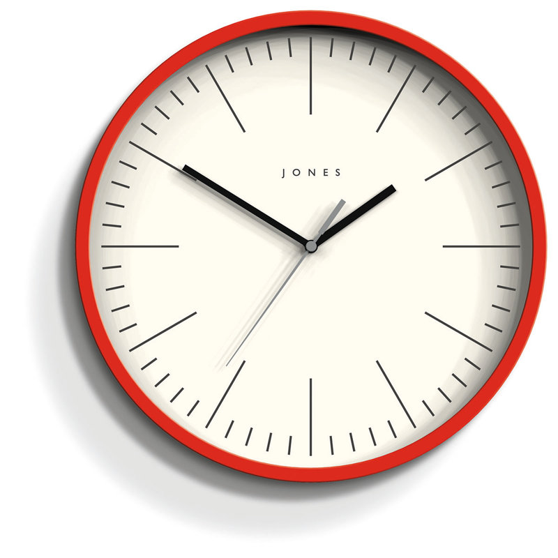 Acrylic Wall Clock, Red