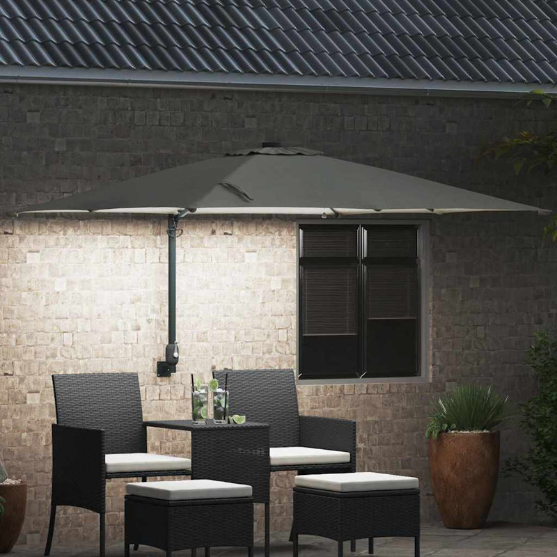 Cantilever Parasol, 160cm H x 247.5cm W x 247.5cm D, Brown