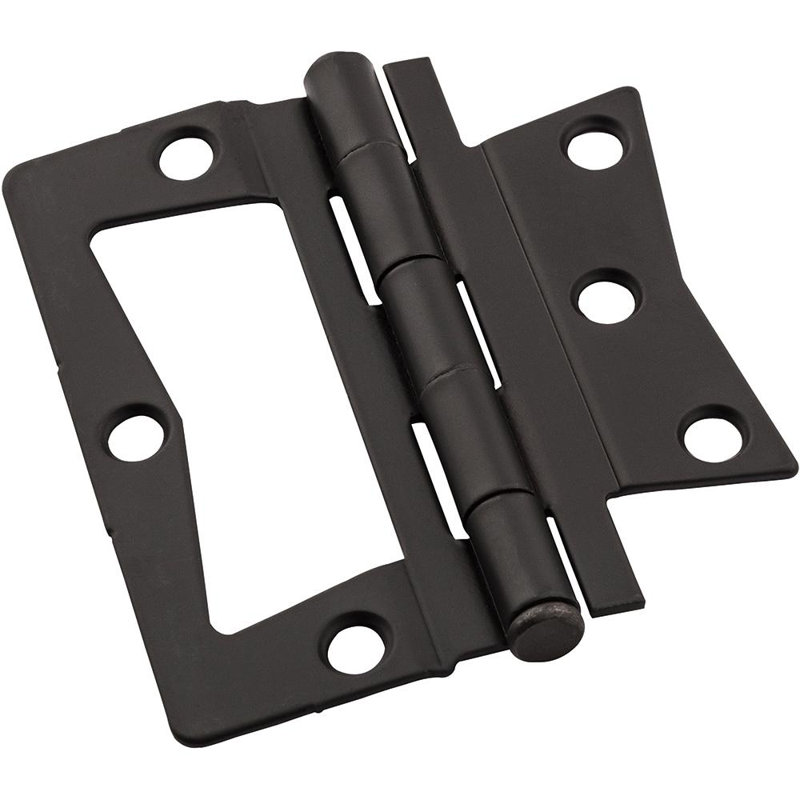 Charnières de porte à fixation en surface H 3,5 po x l 3,5 po, Bronze huilé