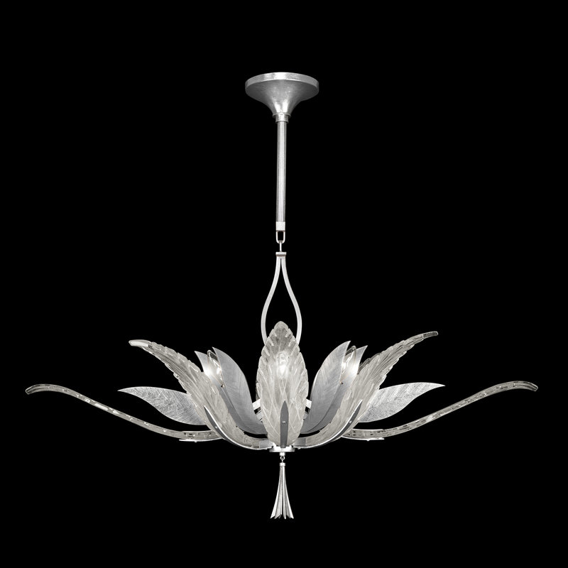 Luminaire suspendu 40 po Plume, Argent
