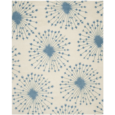 Mccullough hand-Tufted Wool Beige/Blue Area Rug