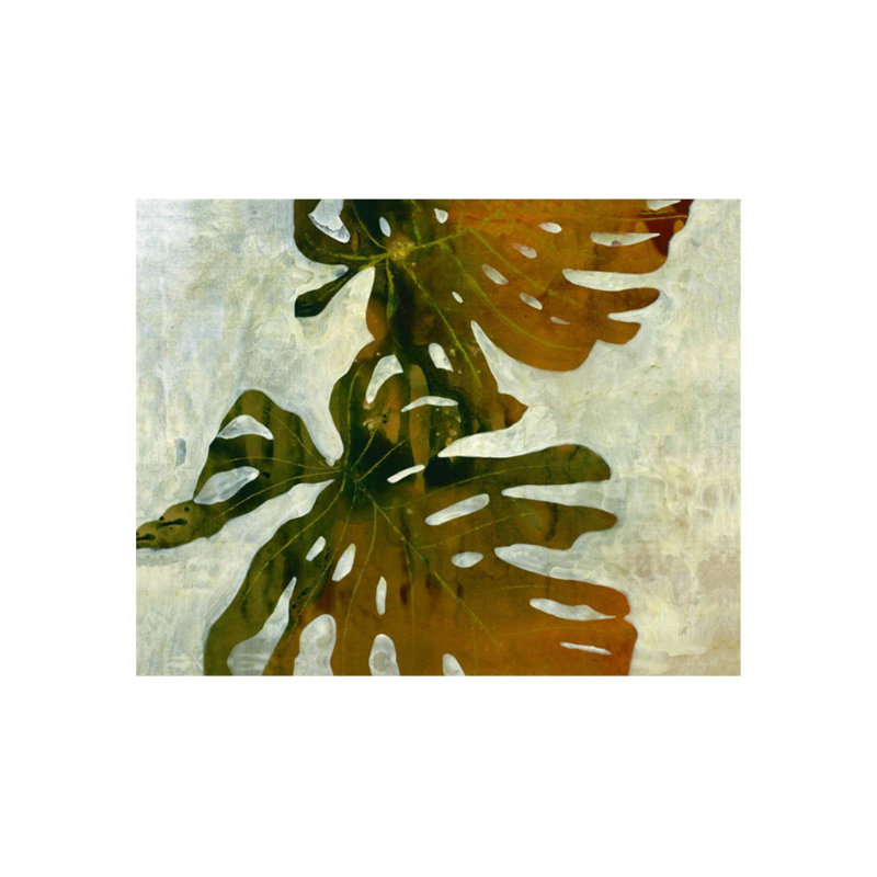 Monstera Deliciousa Painting by Kari Taylor, 40" H x 51" W x 1.5" D, Image Brush Gel