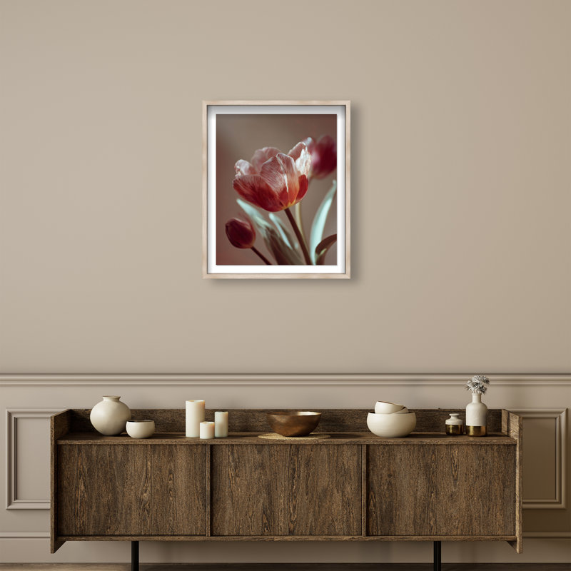 Muse of Spring Framed Graphic Art, 37.5"H x 31.5"W, Natural Oak Shadowbox