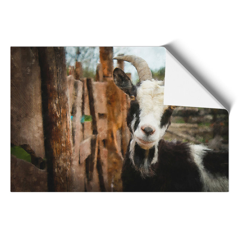 Goat Painting - Frameless Print, 42cm H x 59cm W x 0.1cm D