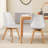 Set of 4 Modern Elegant Shell Upholstered Dining Chairs, Wooden Kitchen Chair-355146218