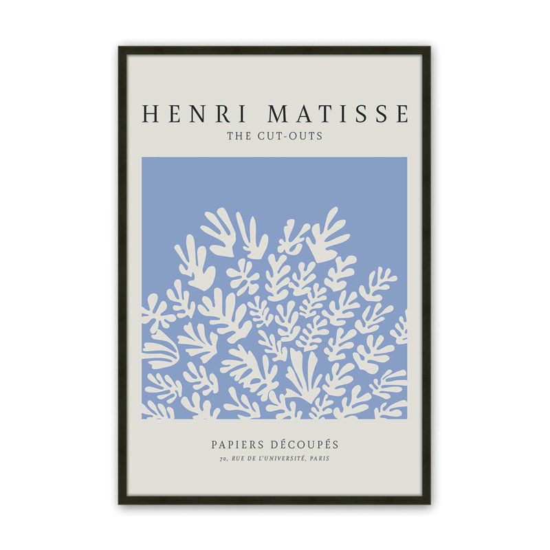 Affiche La Gerbe en bleu Matisse, H 16 po x l 12 po, Impression sans cadre, Ne s’applique pas