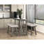 Banc gris à hauteur de comptoir pour la salle à manger, cuisine en bois rembourré de mousse, structure avec coussin de siège