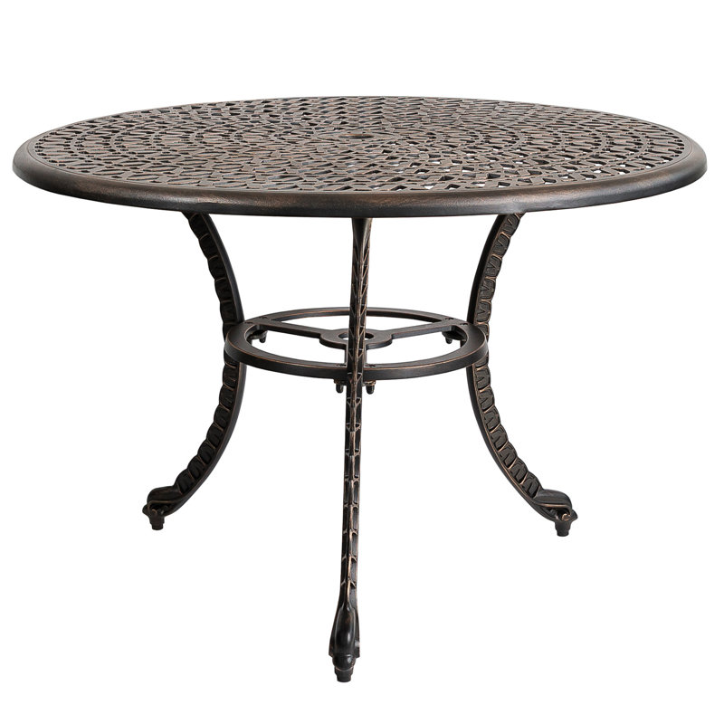 Table de salle à manger d'extérieur ronde 41 po Sermin