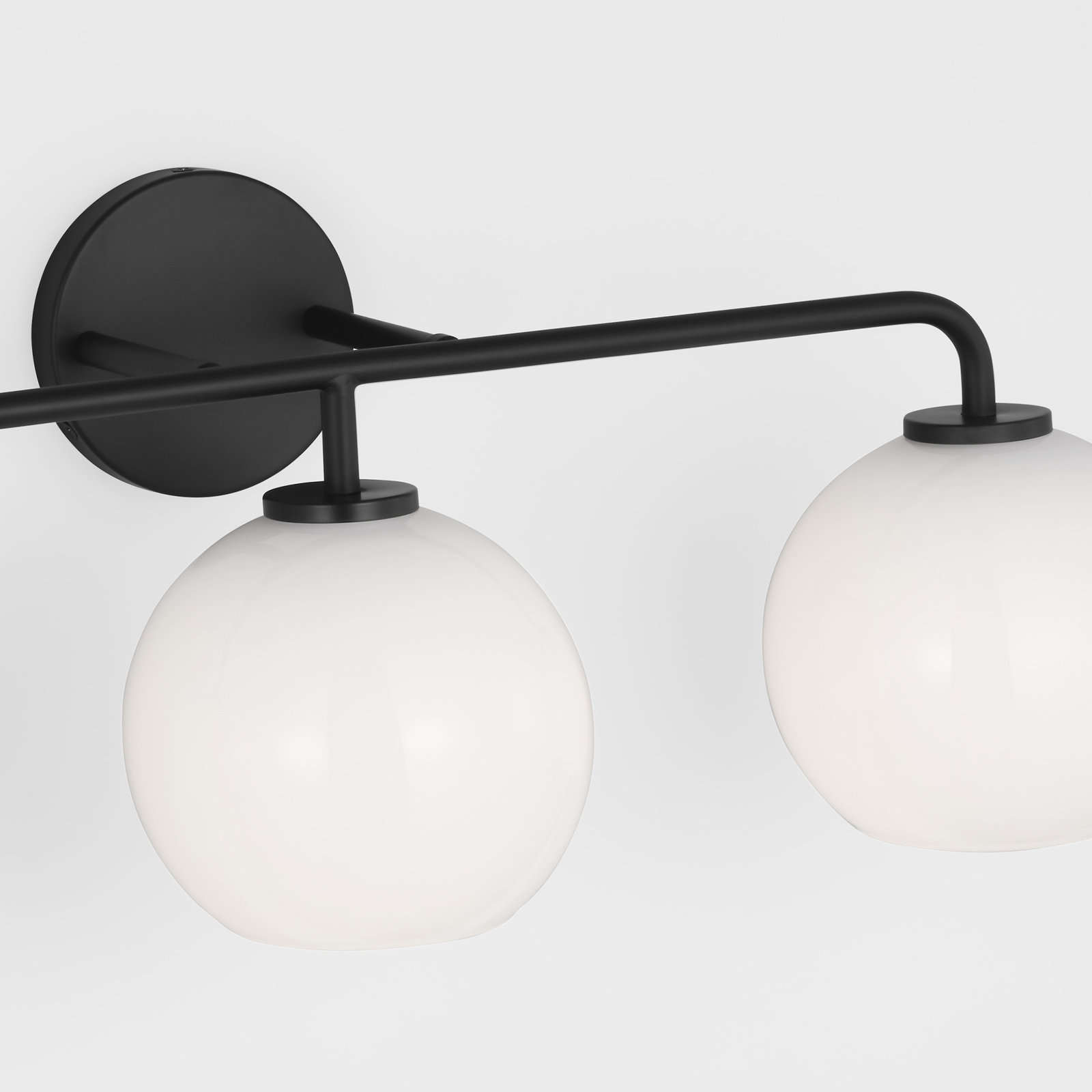 Childerley 3-Light Dimmable Vanity Light, White, Midnight Black