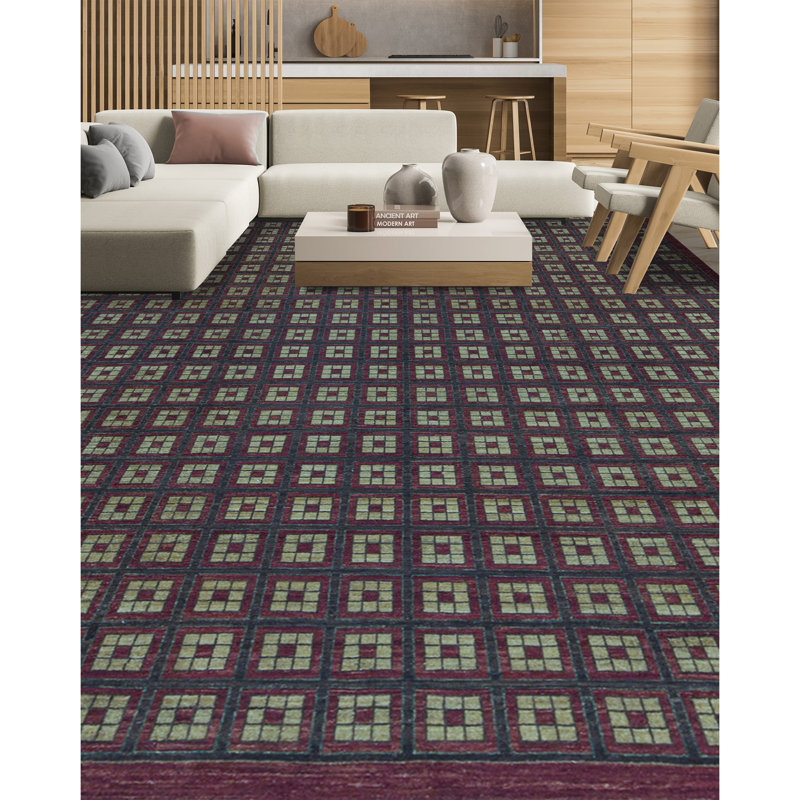 Gabbeh Wool Geometric Area Rug