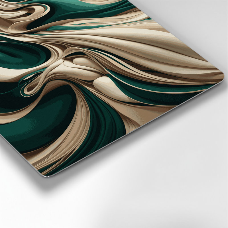 Biomorphic Abstraction 1 Green Metal Wall Art, 16" H x 20" W