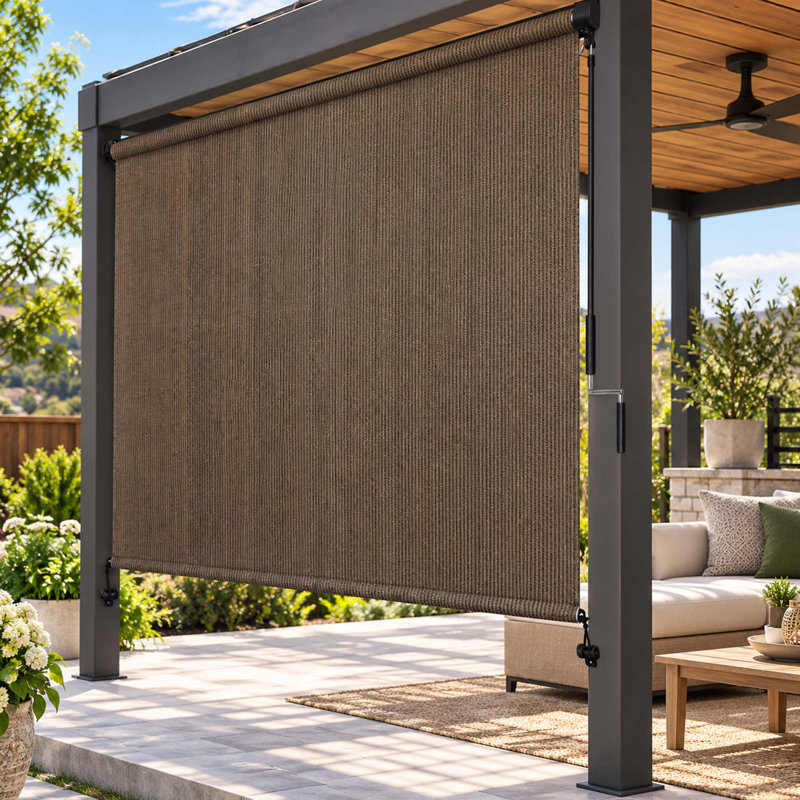 Store enrouleur extérieur sans fil 8' x 8' pour patio et véranda