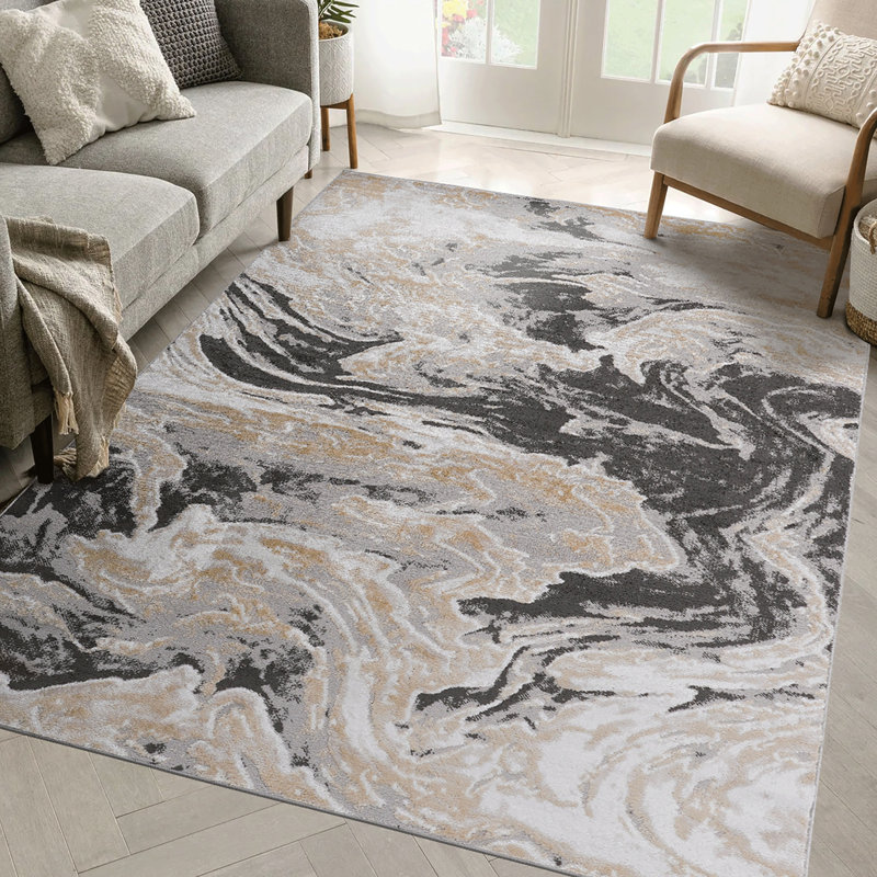 Abstract Non-Shedding Living Room Bedroom Dining Home Office Stylish And Stain Resistant Area Rug, Rectangle 7'9" x 10'
