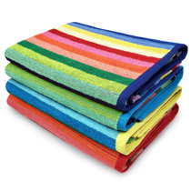 Striped Hand and Bath Towels for Bathroom, Oversized - 17 X 35, Set of  2 Han