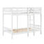 Lit superposé simple / simple en blanc -, lattes incluses, capacité de 300 lb, facile à assembler, bois synthétique et installation de charge, utilisation en composite-594300331