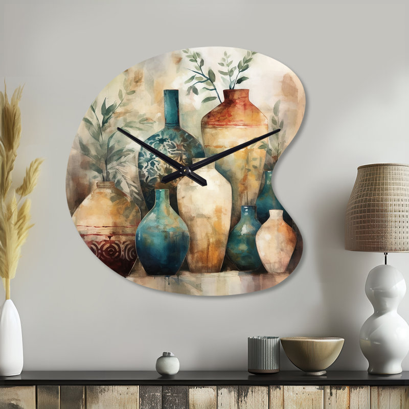 Horloge murale asymétrique en métal Nicolae, Petit
