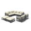 Ensemble de conversation multi-chaises 9 pièces Valliere