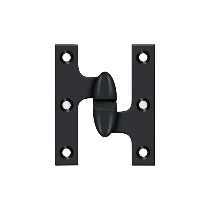 Charnière en peinture noire Deltana OK3025B19-R 3 po x 2 1/2 po