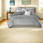 Contemporary Geometric Grey Bedding Set Metallic Print For Stylish Bedrooms