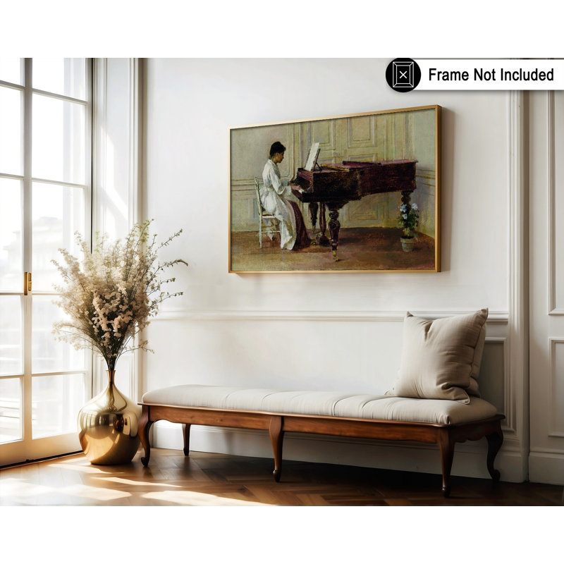 Theodore Robinson - Au piano, Unframed, Poster, 08"H x 10"W