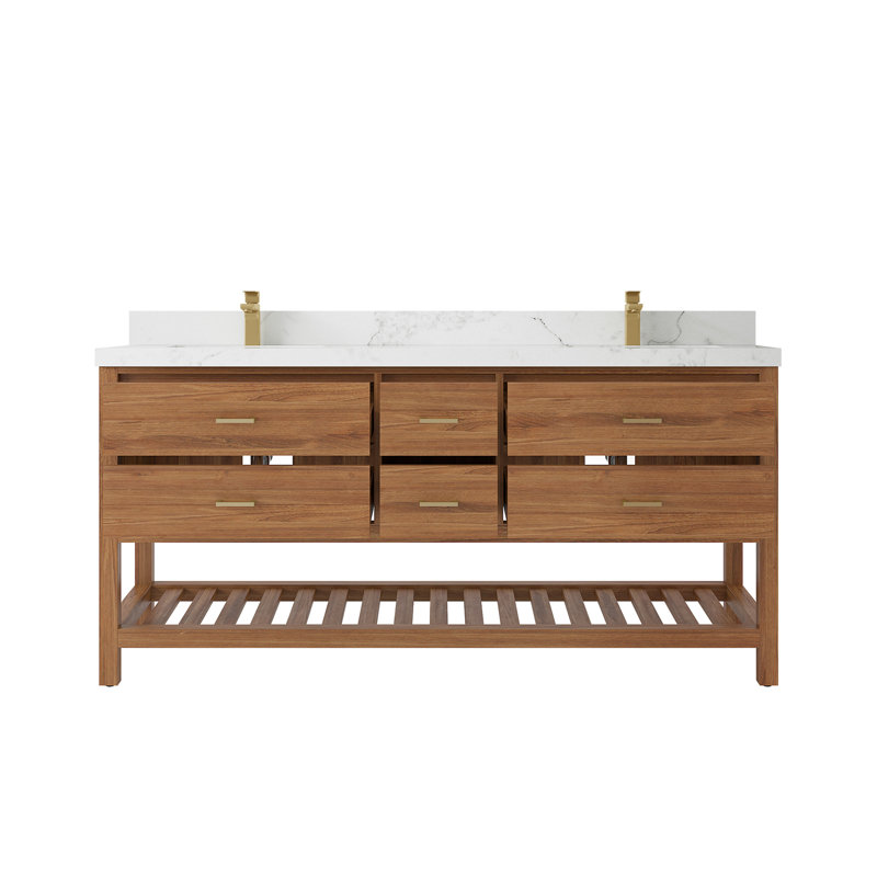 Ensemble de meuble-lavabo double 72 po Parker, Calacatta Nuvo