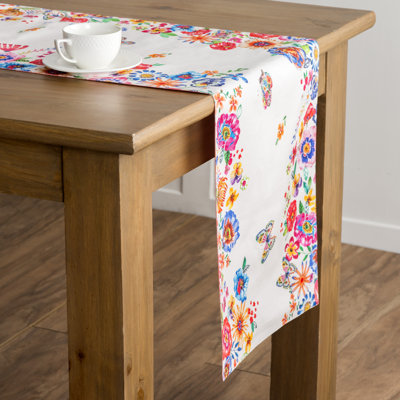 Floral 100% Cotton Table Runner