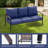 Metal Outdoor Patio Sofa with Cushions-102620316