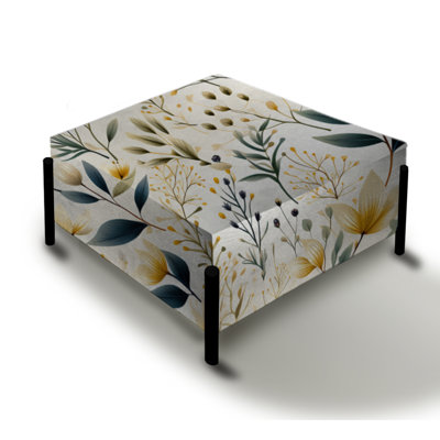 Earthy Flora - Plants Large Square Ottoman