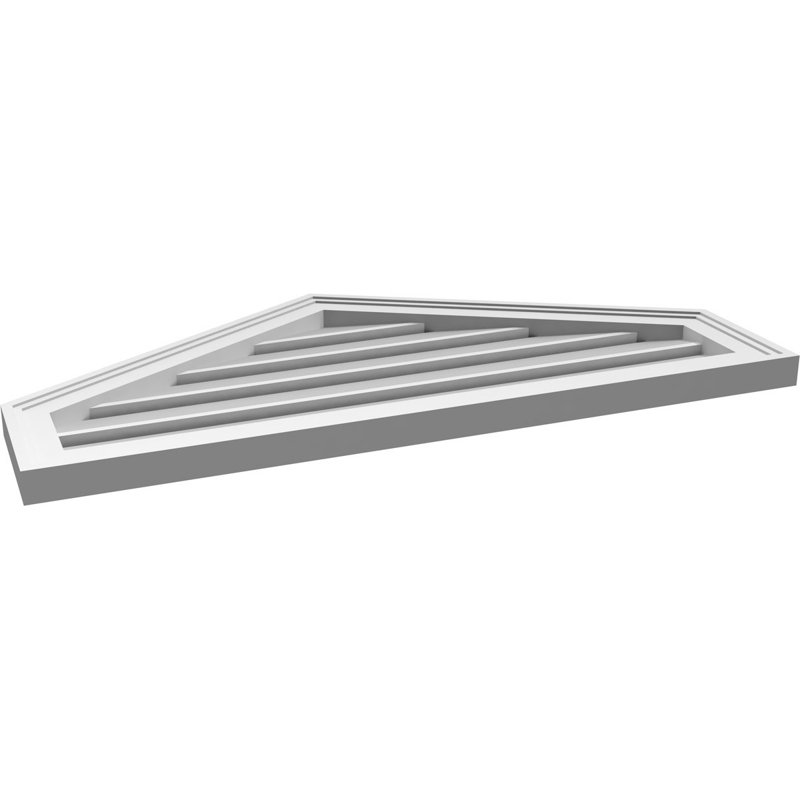 Ventilé à pignon en uréthane fonctionnel à hauteur de crête 7/12, brun clair apprêté, H 18 po x l 36 po x P 1,5 po