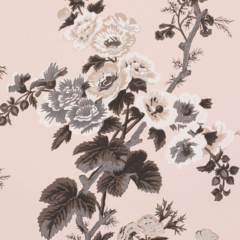 Pyne Hollyhock Wallpaper, Blush