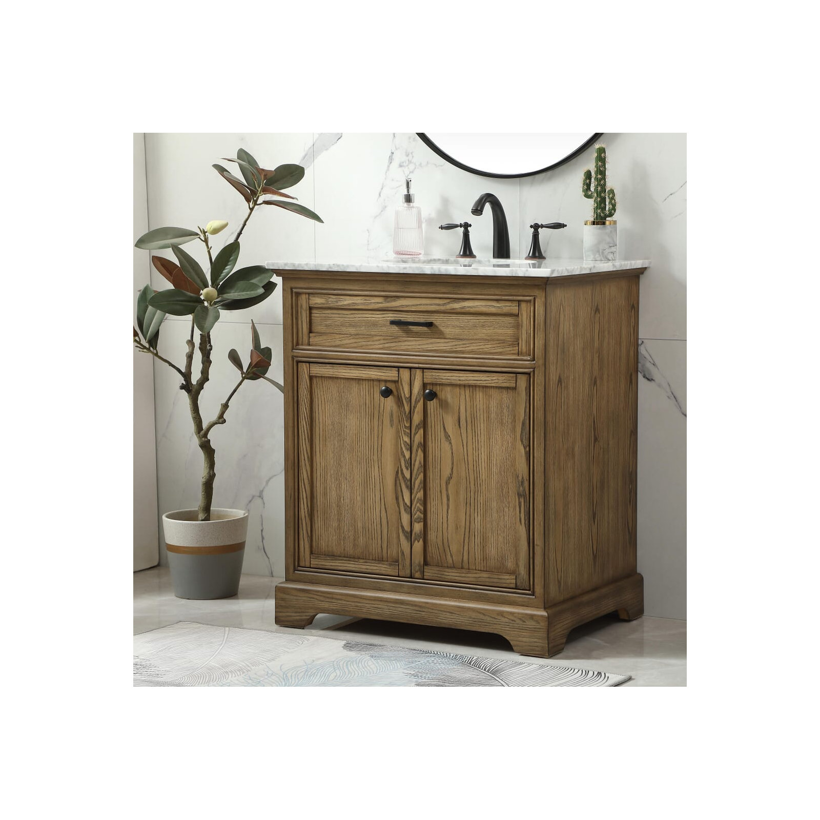 Hermes 30'' Single Bathroom Vanity, Driftwood