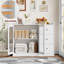 Buffet avec rangement, armoire de cuisine moderne 43 po avec garde-corps et tablettes réglables-635718205