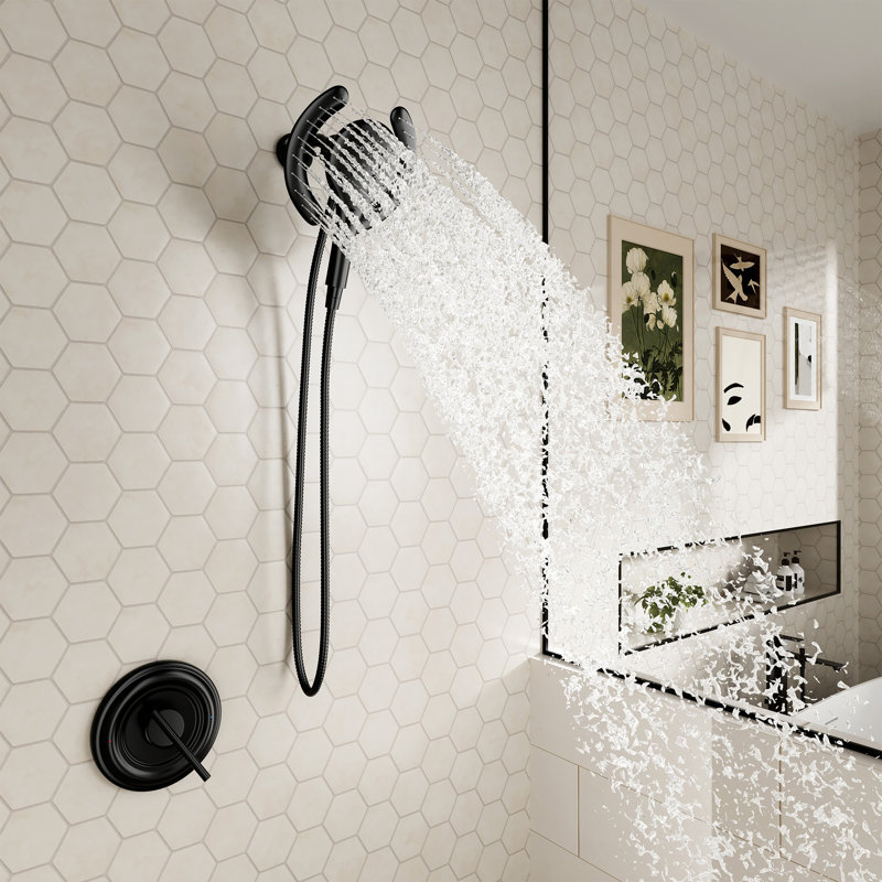 CASAINC Dual shower Head with Magnetix Showerhead And Three-Function Handheld Shower System