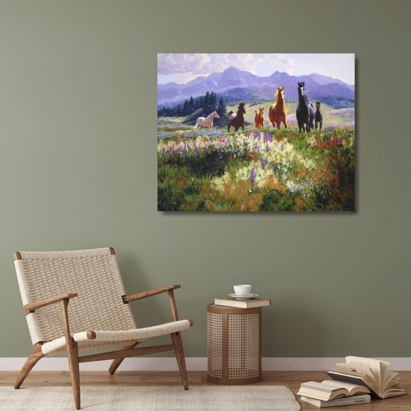 «Red Barrel Studio® Goldrick, Claire», reproduction d'art sur toile tendue: Wildflower Allure, H 28 po x l 34 po