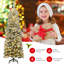 Sapin de Noël artificiel pré-éclairé rouge/jaune 6 'avec 250 lumières claires/blanches