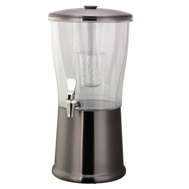 Wildon Home 7.5 qt Stainless Steel Single Juice Drink Dispenser Gold Accents Rosdorf Park Color: Gold