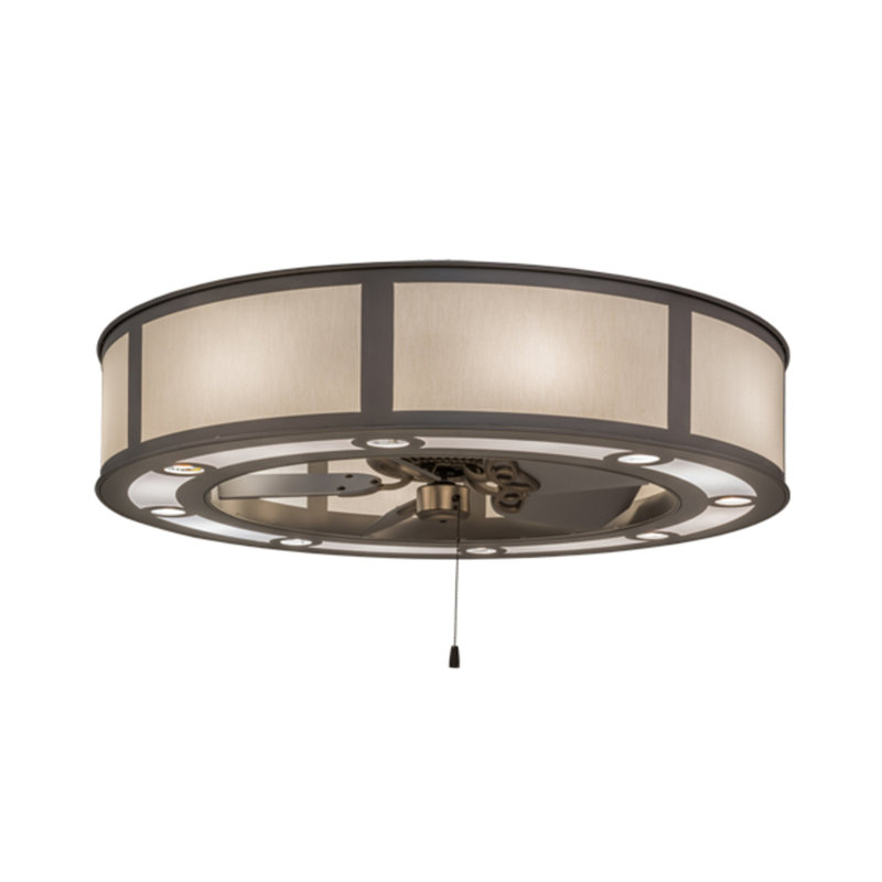 Smythe Craftsman Downrod Flush Mount Ceiling Fan