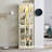 Aumbre Spacious Display Cabinet With Illuminated Interior And Versatile Storage, Antique White Pantry Storage Movable Partitions,-121363620