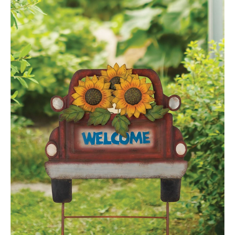 Piquet de jardin en métal résistant aux intempéries, Camion