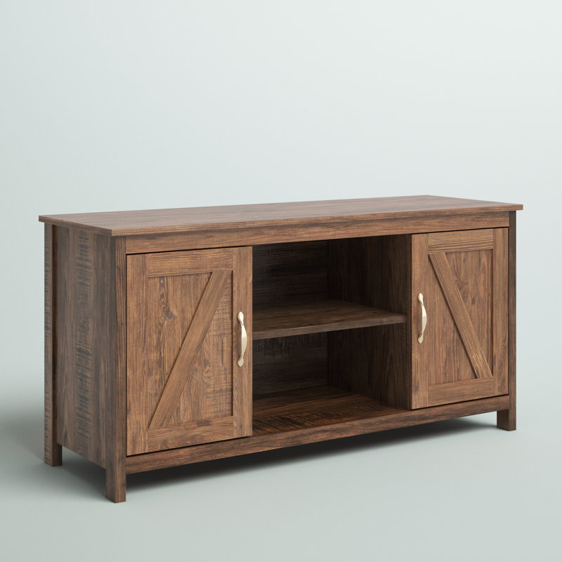 Abou Unfinished TV Stand for TVs up to 43", Vintage Brown