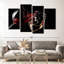Ensemble de verres à vin rouges et blancs sur toile 4 pièces-1479301243